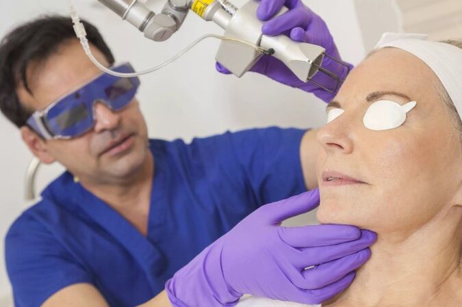 Rejuvenation of the skin with a laser