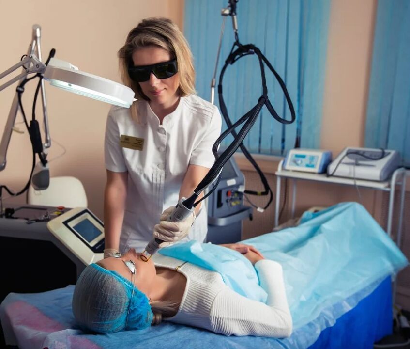 Laser device for face rejuvenation